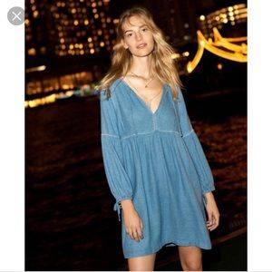 Madewell Indigo Peasant Dress